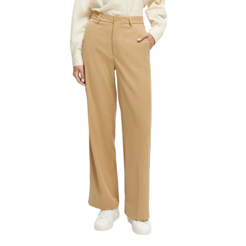 NWT Scotch & Soda Edie Tailored Wide Leg Pants in Yellow Size 30